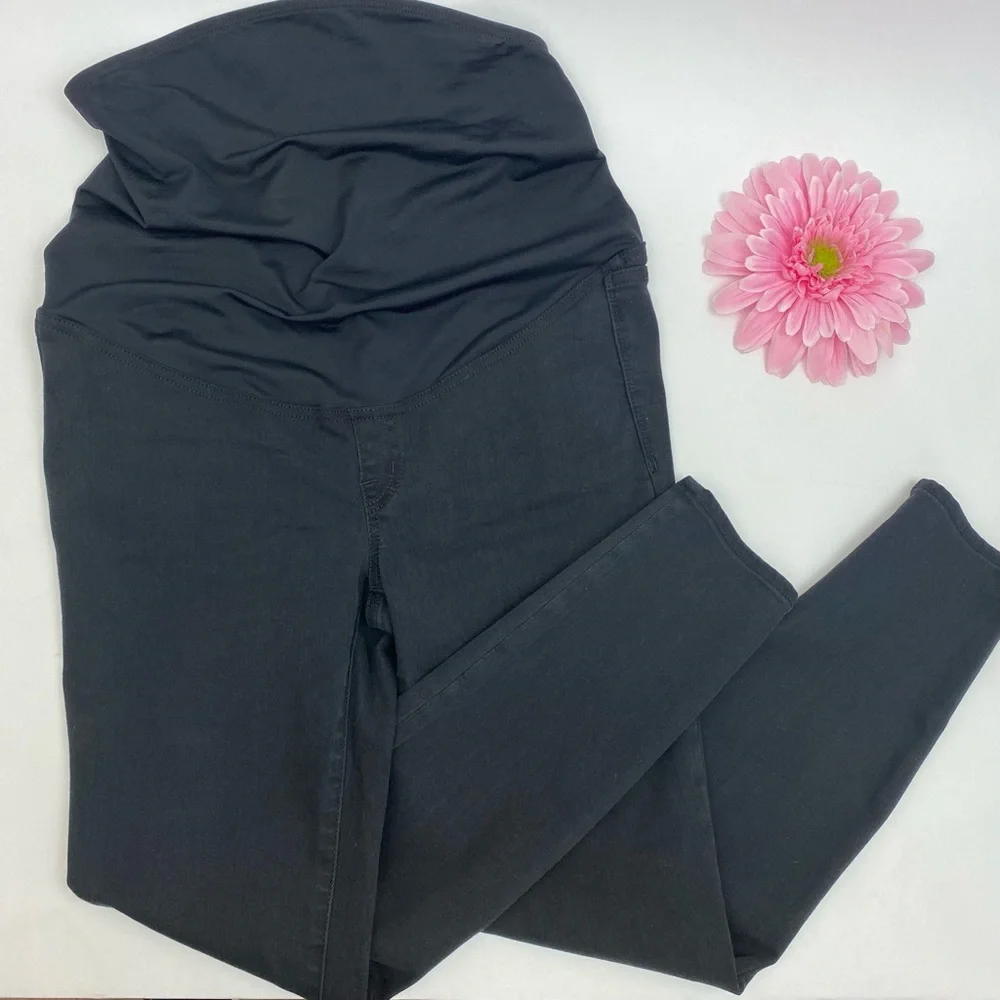 Madewell Maternity Over The Belly Skinny Jean: Black Lunar Wash - Tencel Denim